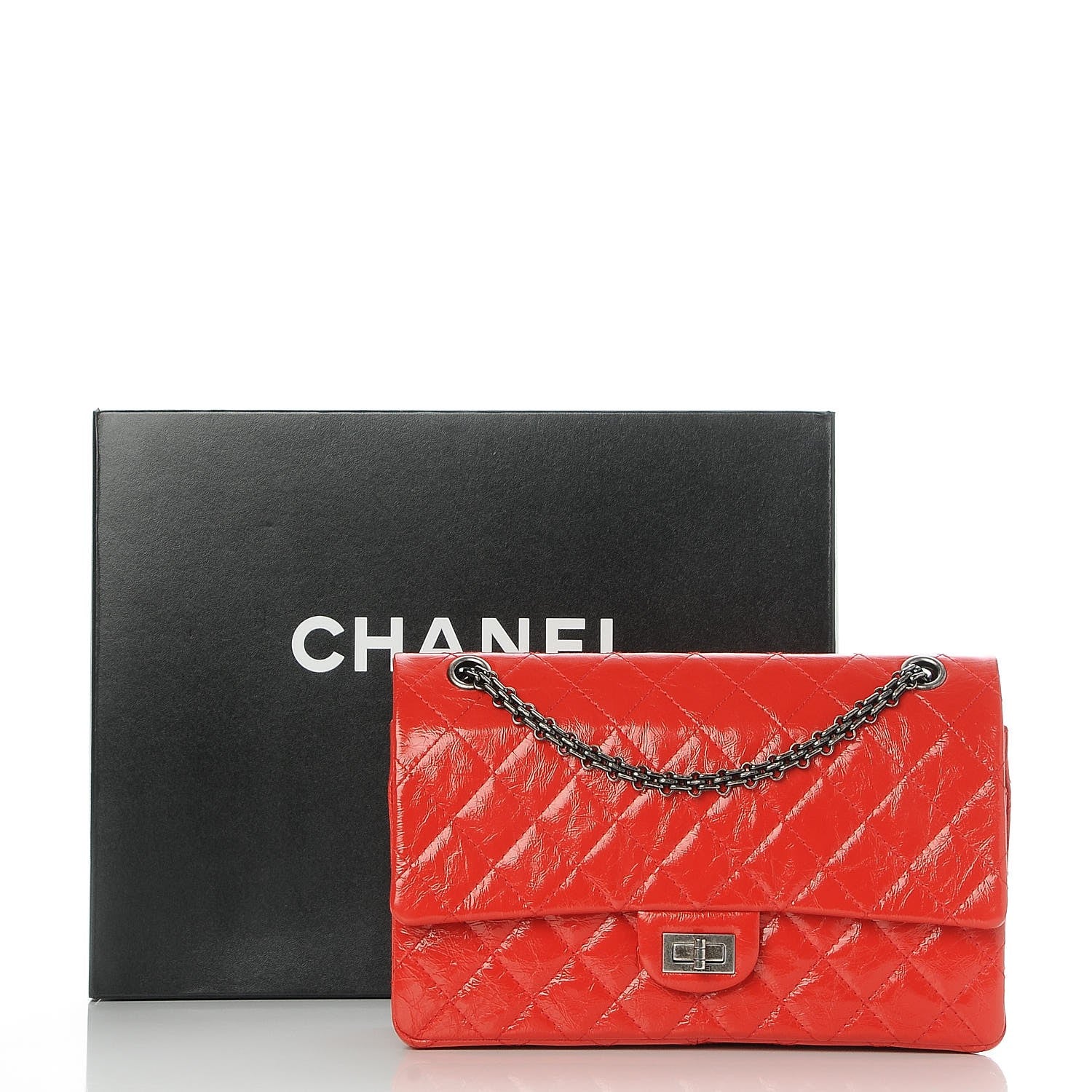 Chanel Glazed Calfskin Quilted 2.55 Reissue 226 Flap Red 11 of 11
