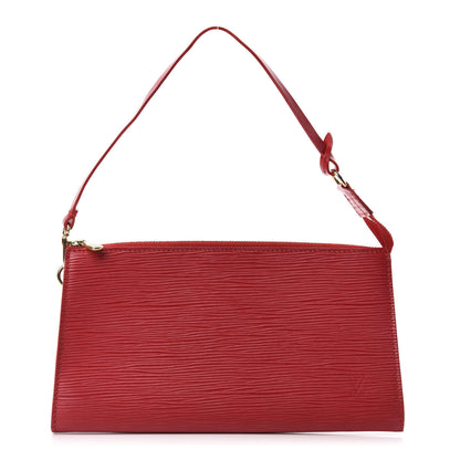 Louis Vuitton Epi Pochette Accessories 24 Castillan Red 1 of 11