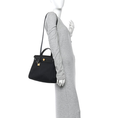 Hermes Military Toile Vache Hunter Herbag Zip Retourne 31 PM Black 2 of 11