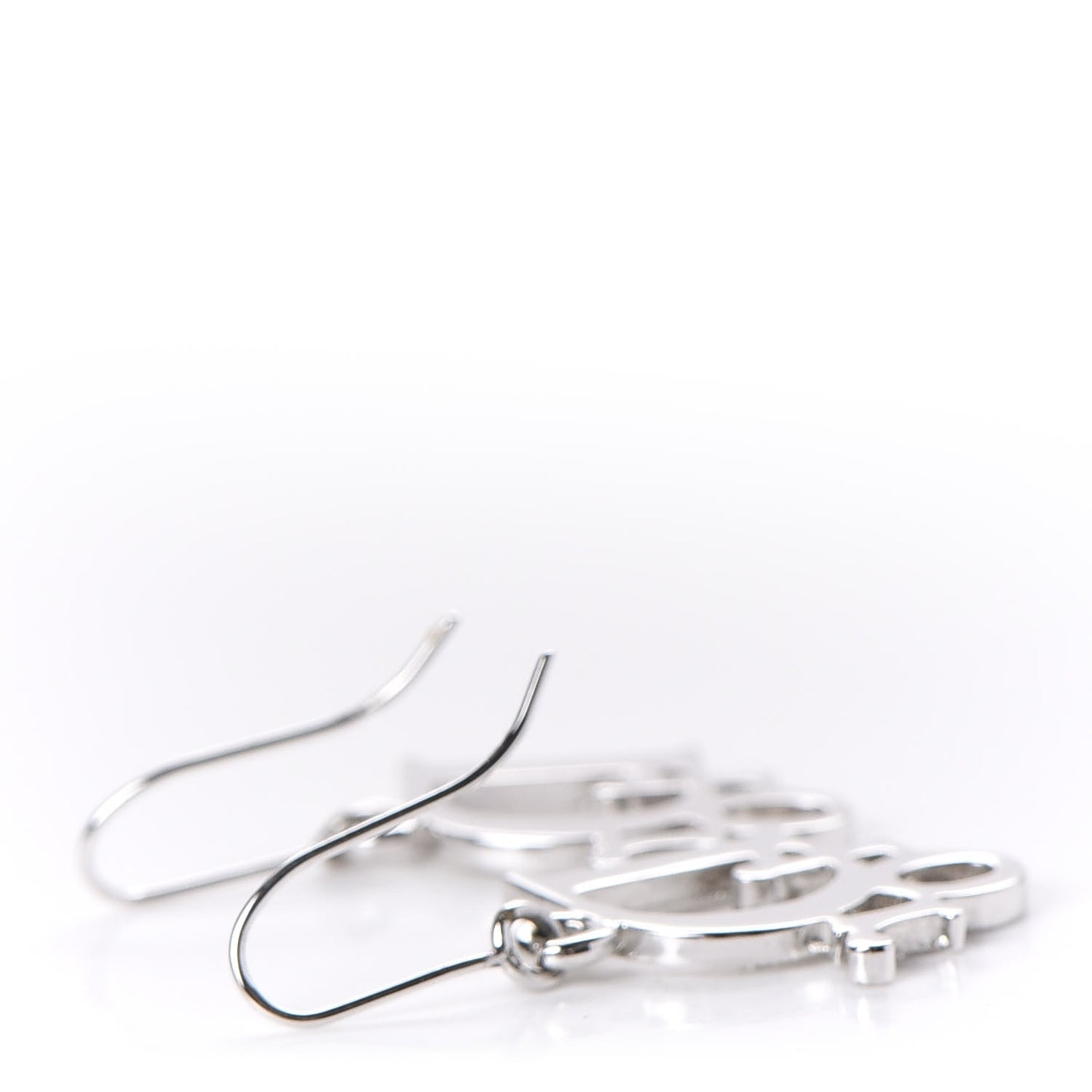 Crystal Logo Earrings Silver