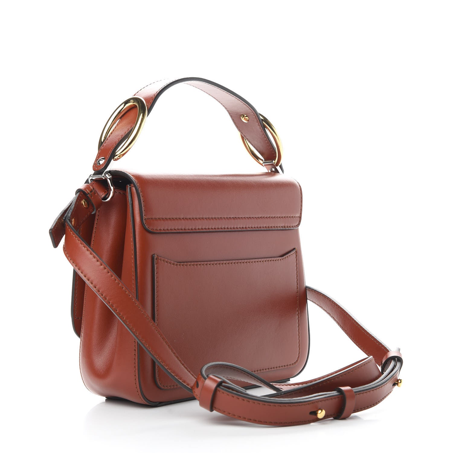 Chloe Calfskin Small C Double Carry Sepia Brown 3 of 9