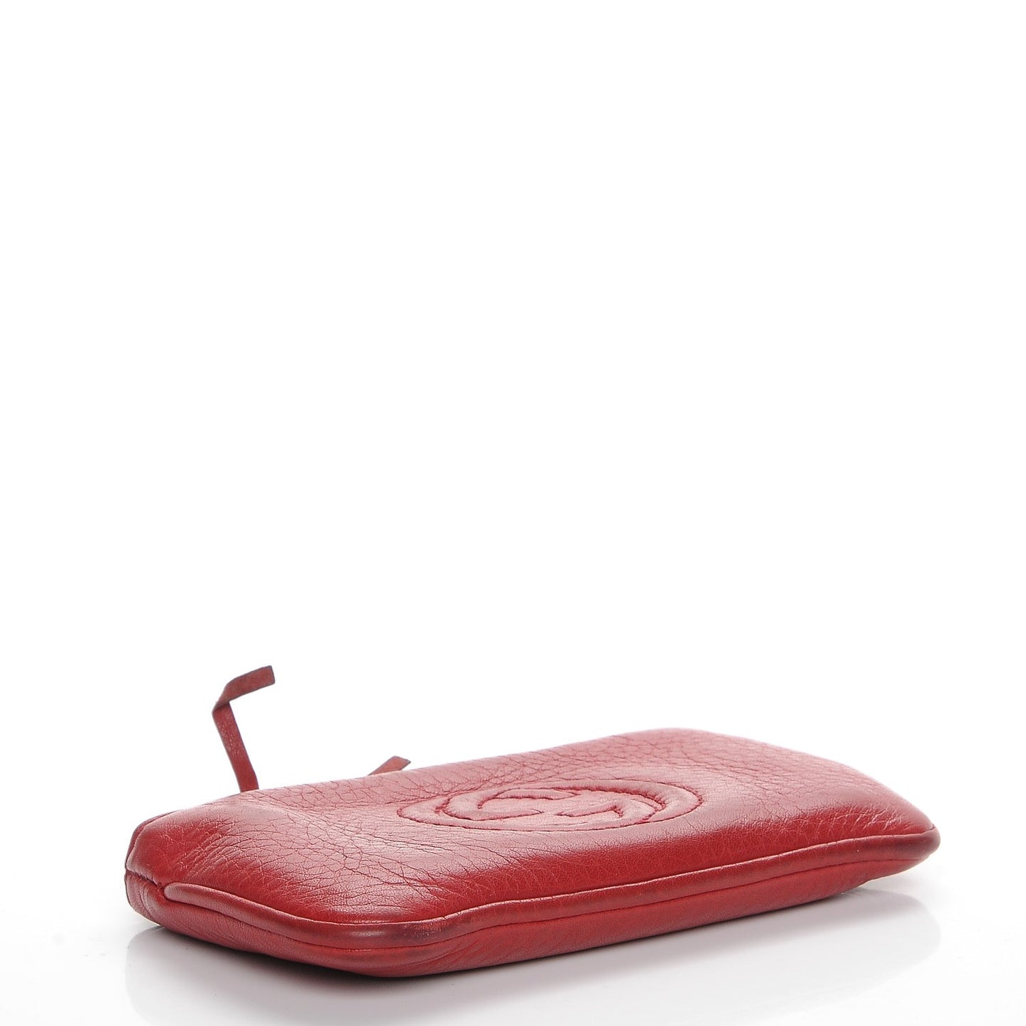 Pebbled Calfskin Soho Key Case Red