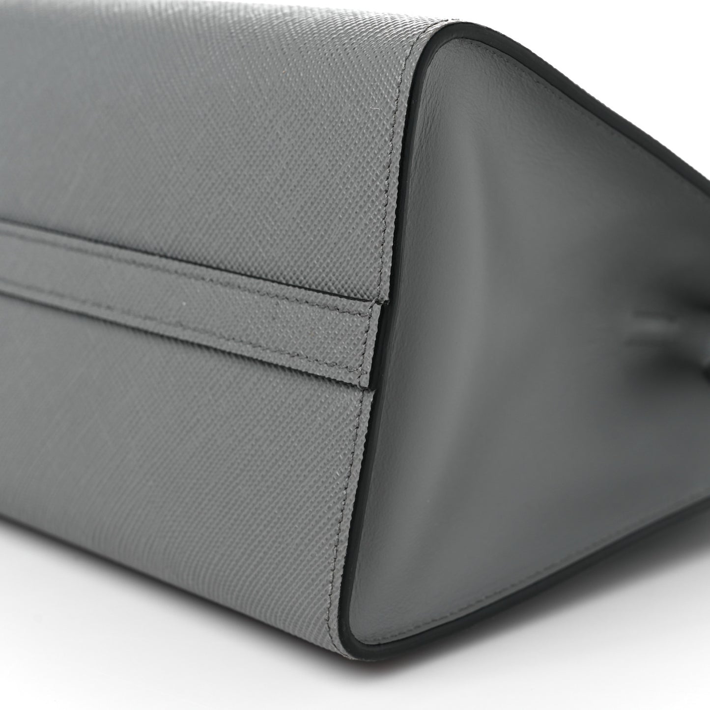 Saffiano Cuir Calfskin Small Monochrome Top Handle Tote Ardesia