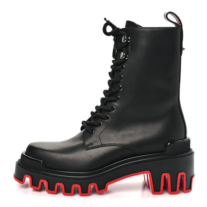 Christian Louboutin Calfskin Dune Trott Alta Flat Boots 36 Black 1 of 9