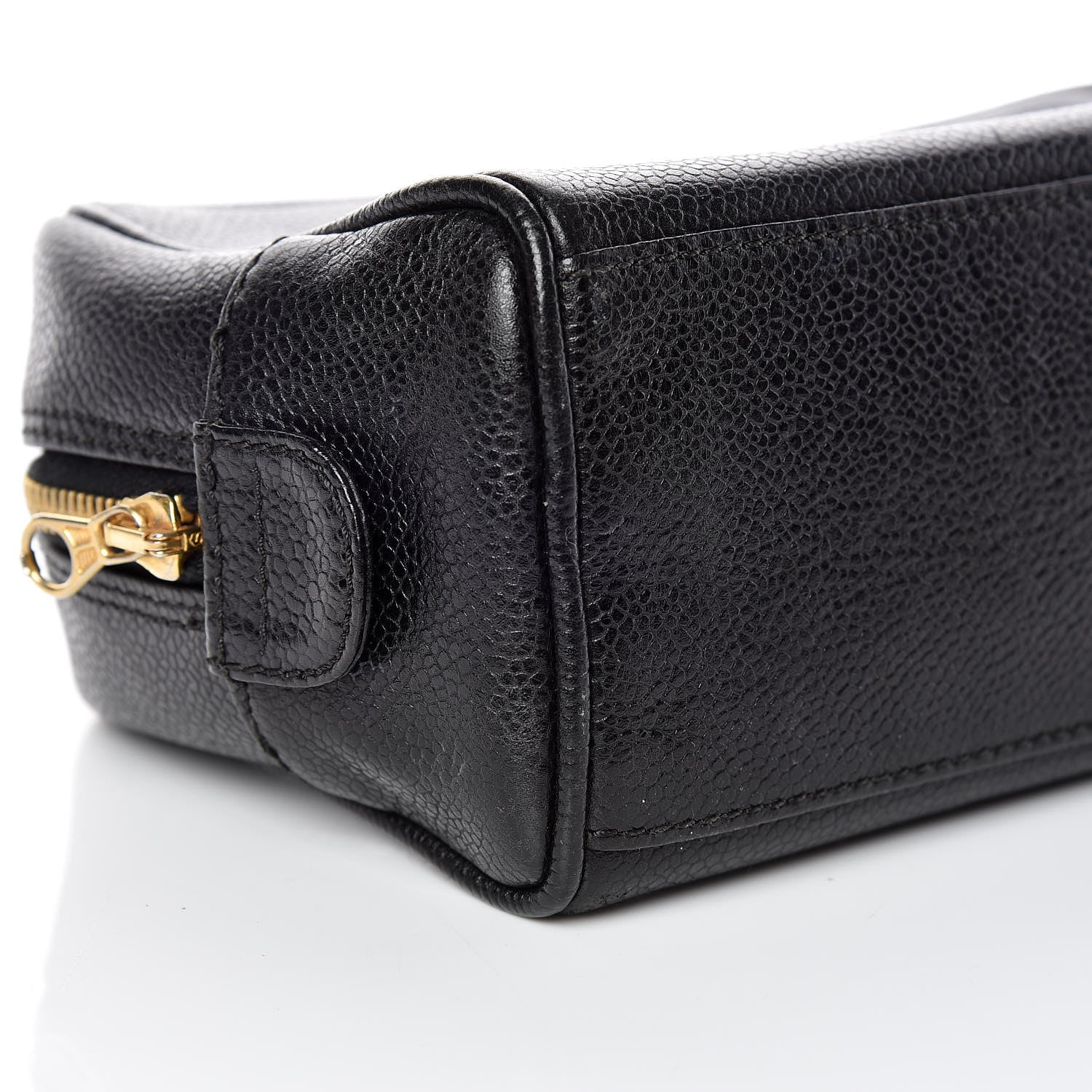 Chanel Caviar CC Large Cosmetic Case Black 5 of 13
