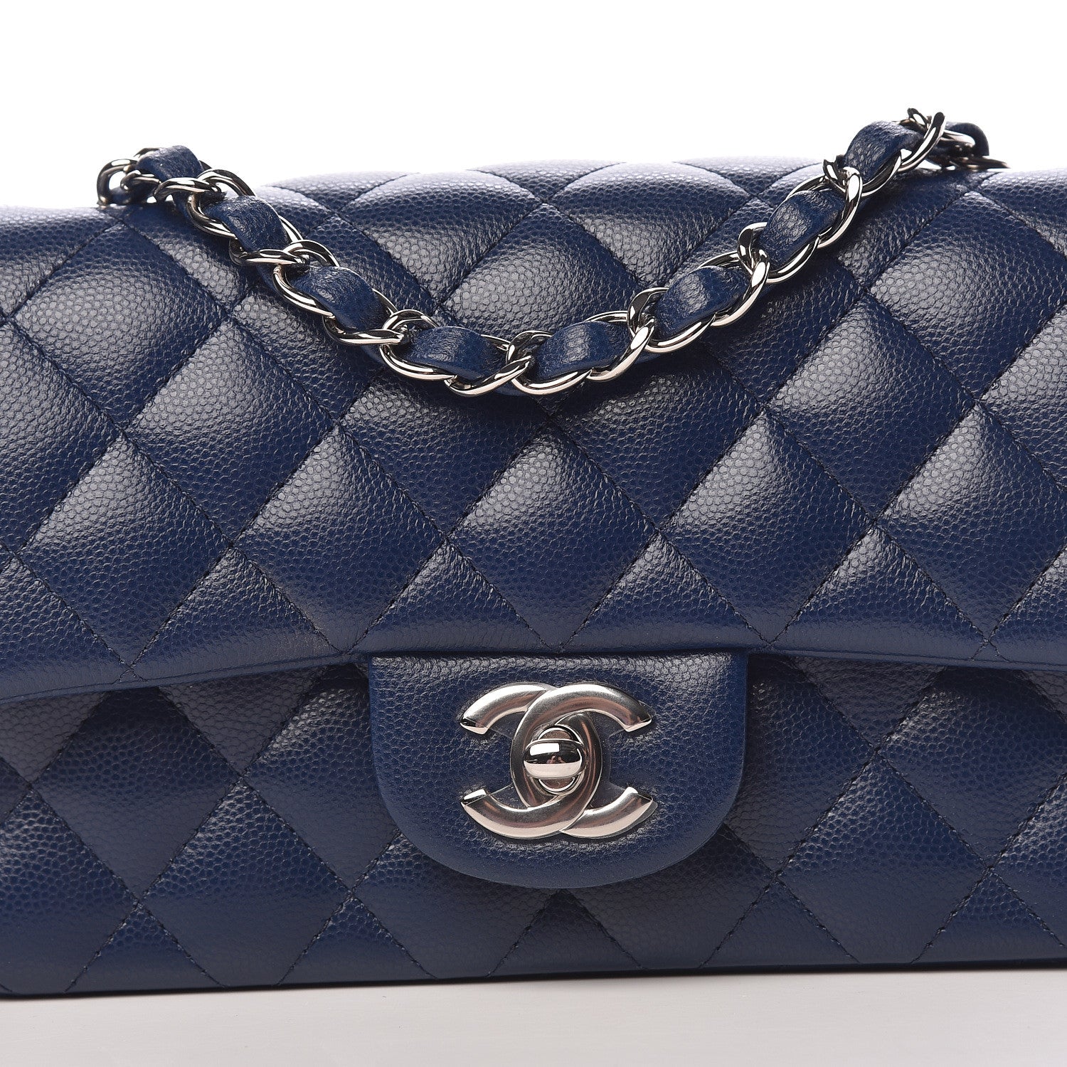 Chanel Caviar Quilted Mini Rectangular Flap Navy 8 of 13
