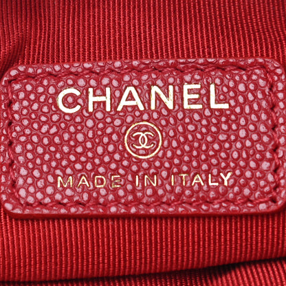 Chanel Caviar Quilted Small Cosmetic Case Red 7 of 8