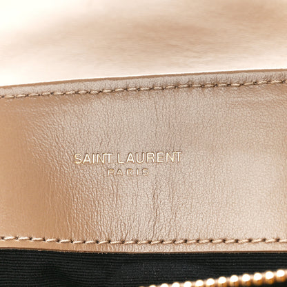 Saint Laurent Calfskin Y Quilted Monogram Medium Loulou Chain Satchel Dark Latte 6 of 11