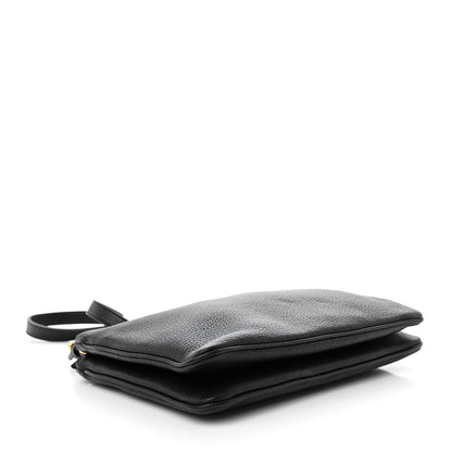 Prada Vitello Phenix Double Zip Crossbody Bag Black 4 of 11
