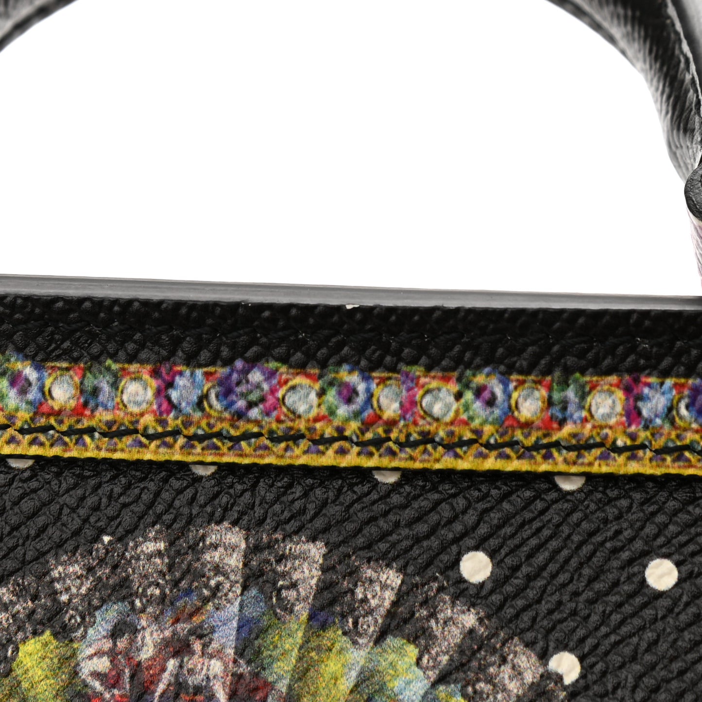 Dauphine Fan Foulard Medium Miss Sicily Satchel Black Multicolor