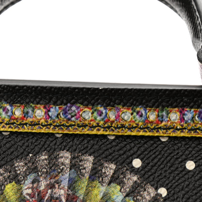 Dolce & Gabbana Dauphine Fan Foulard Medium Miss Sicily Satchel Black Multicolor 16 of 16