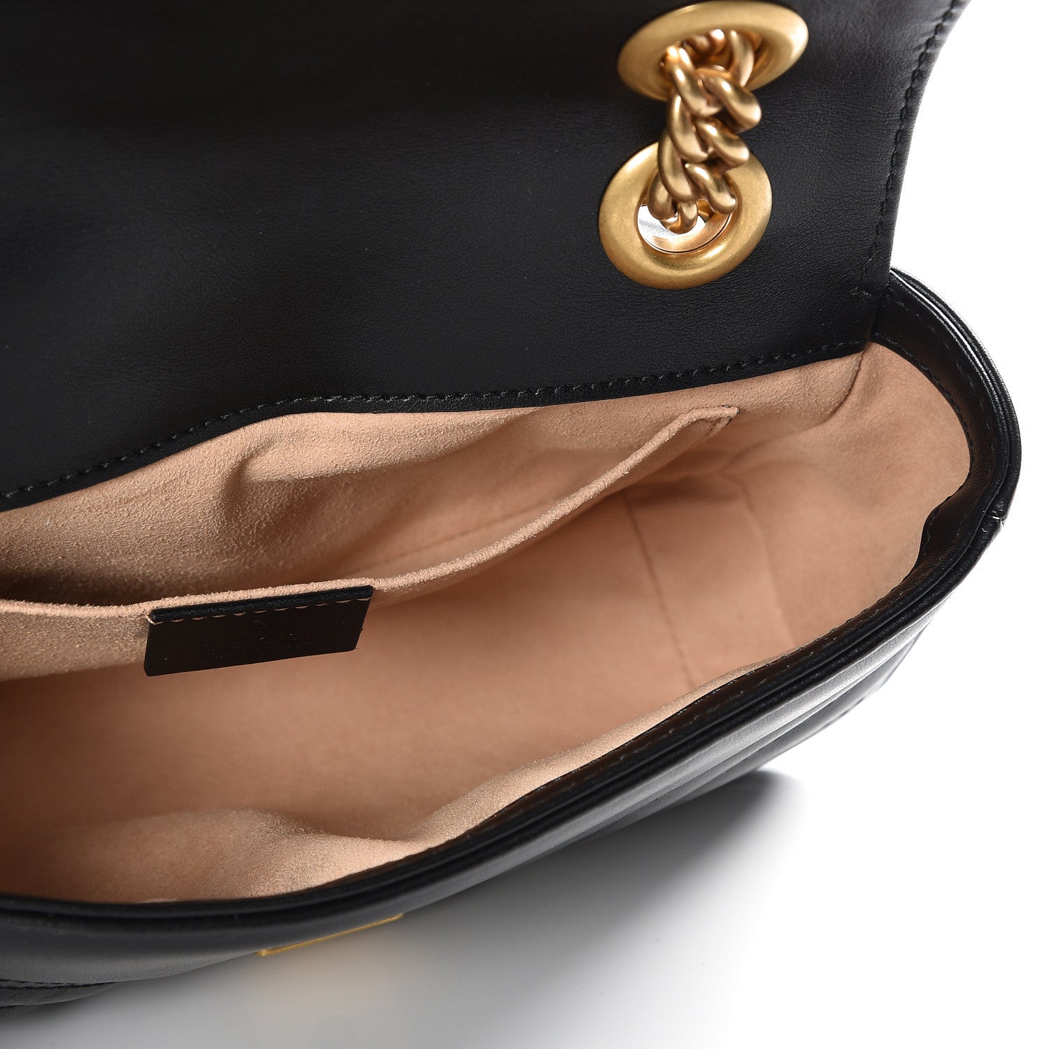 Gucci Calfskin Matelasse Mini GG Marmont Shoulder Bag Black 4 of 8