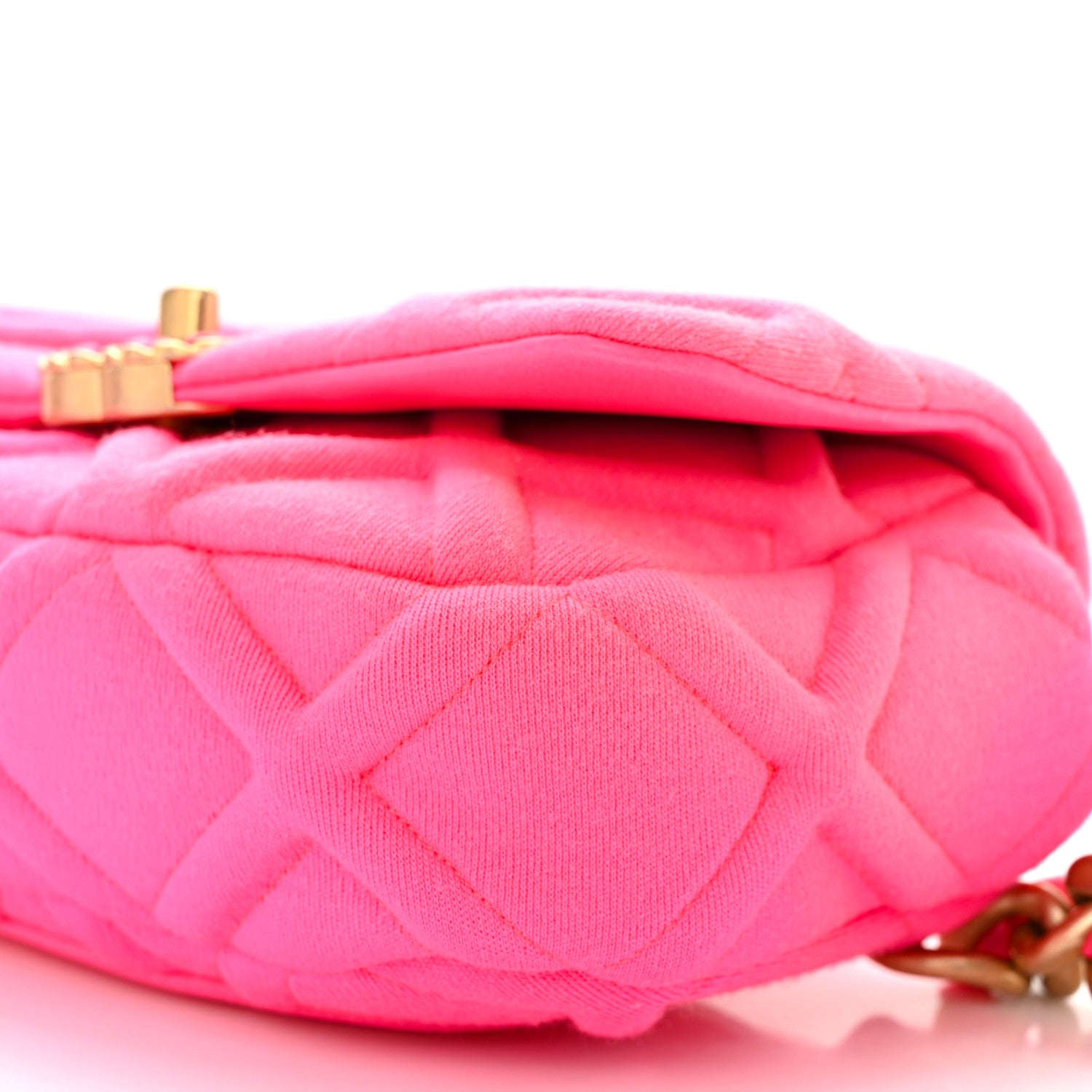 Chanel Jersey Quilted Chanel 19 Waist Bag Pink 10 of 12
