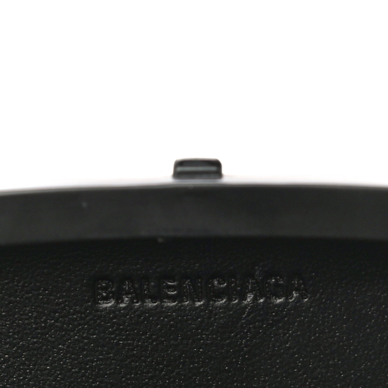 Balenciaga Recycled Plastic Calfskin Embossed Mini Lunch Box Case with Strap Black 5 of 10