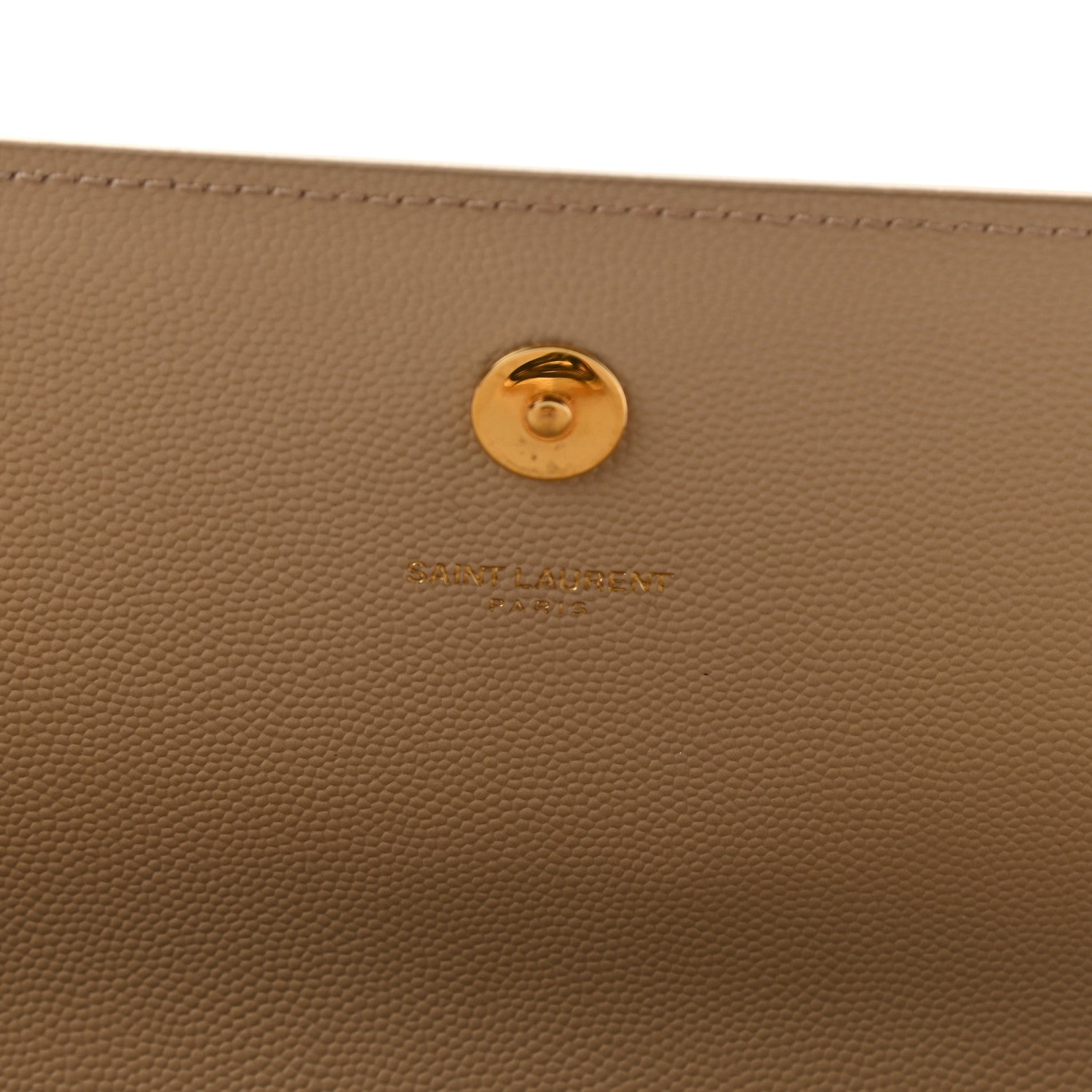 Saint Laurent Grain De Poudre Classic Monogram Cassandre Clutch Nude 12 of 13