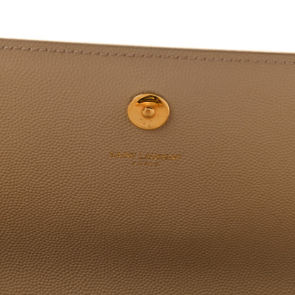 Saint Laurent Grain De Poudre Classic Monogram Cassandre Clutch Nude 12 of 13
