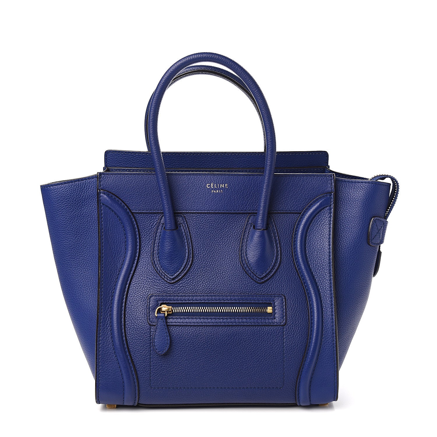 Celine Drummed Calfskin Micro Luggage Indigo 1 of 10