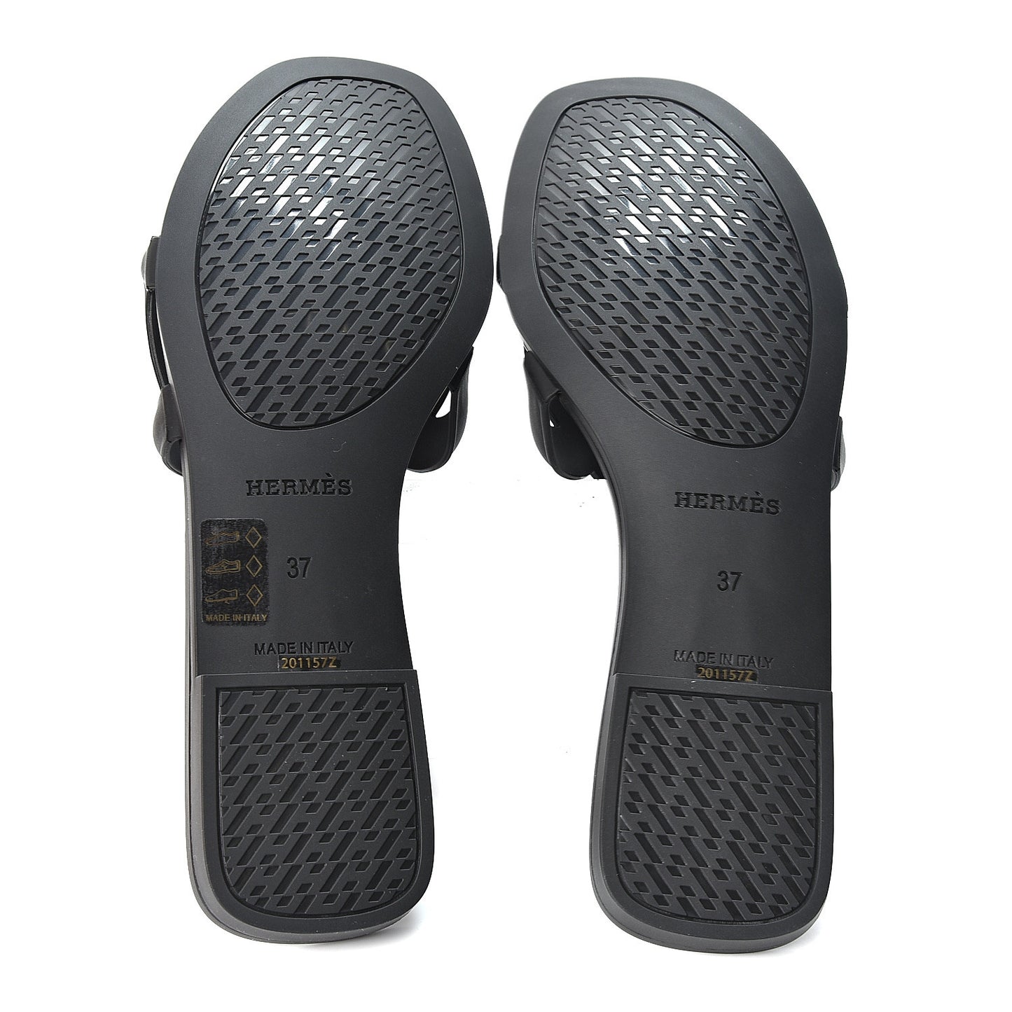 Rubber Aloha Sandals 37 Black