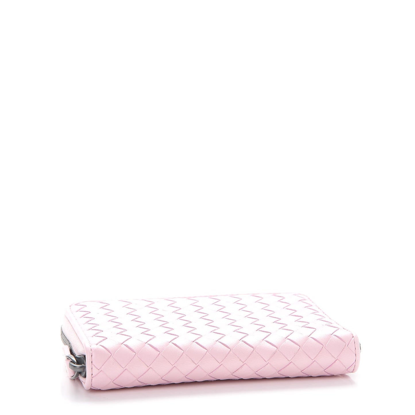 Nappa Intrecciato Zip Around Wallet Dragee