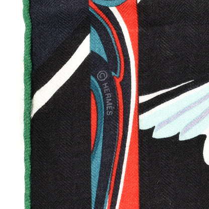 Hermes Cashmere Silk De La Mer Au Ciel Shawl 140 4 of 5