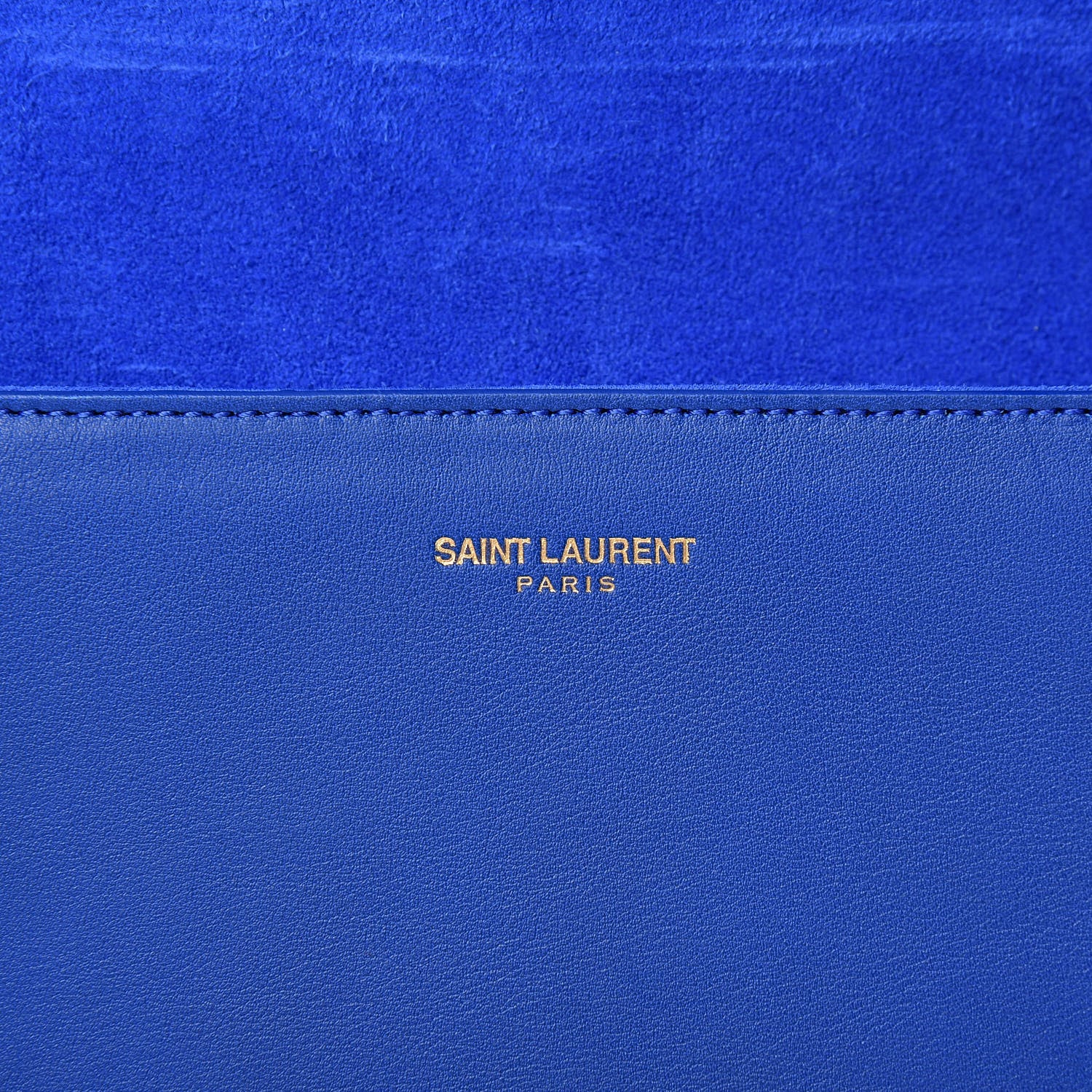 Saint Laurent Calfskin Classic Y Ligne Clutch Royal Blue 7 of 8