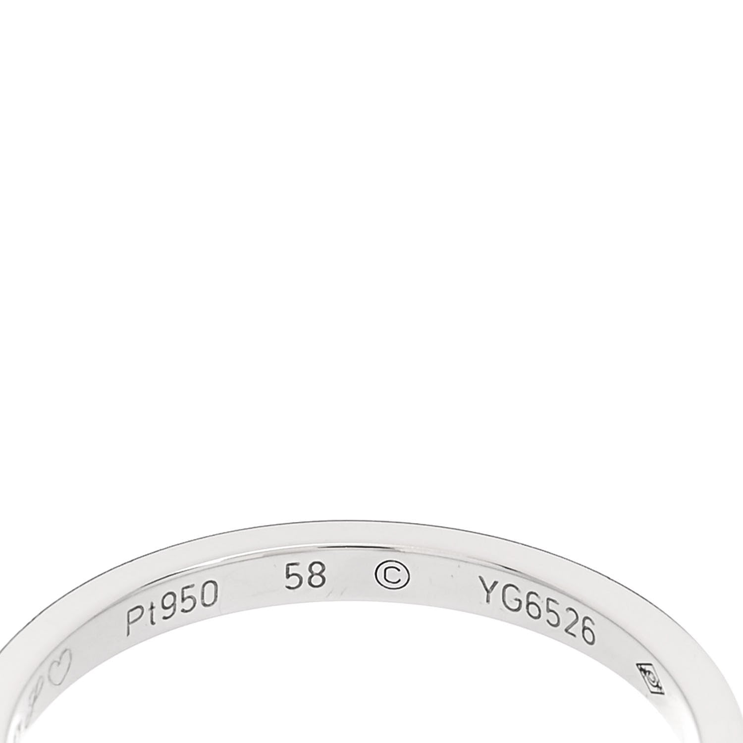 Cartier Platinum 2mm Ballerine Curved Wedding Band Ring 58 8.5 5 of 5