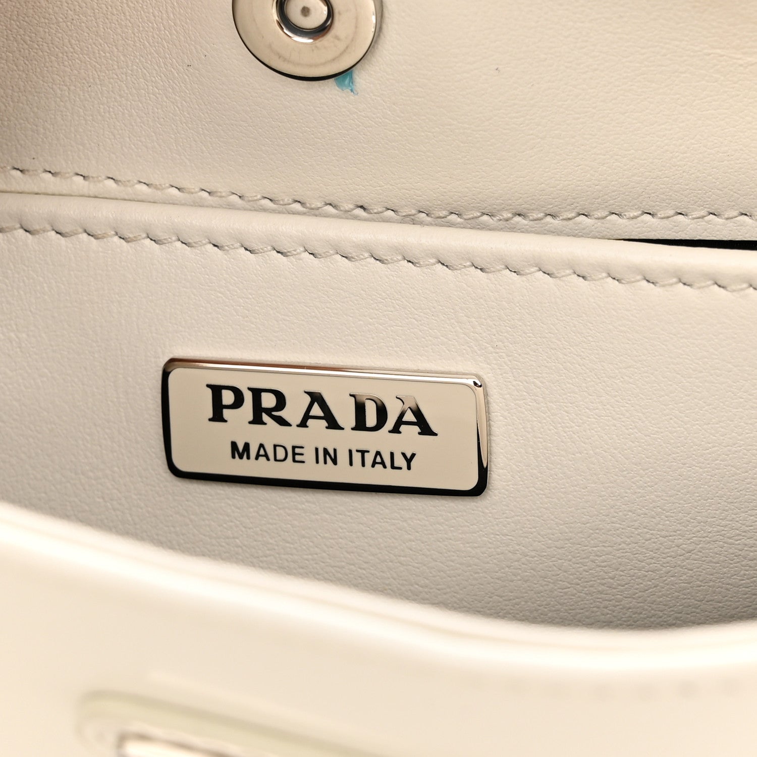 Prada Spazzolato Cleo Shoulder Bag White 6 of 9