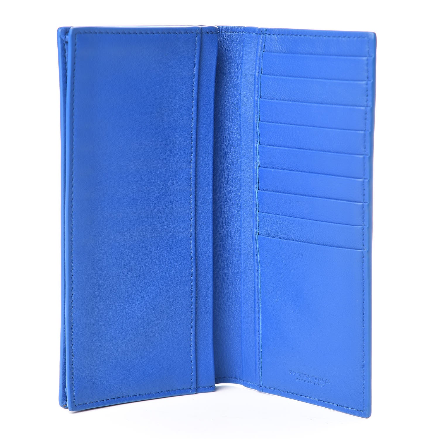 Bottega Veneta Nappa Intrecciato Long Bi-Fold Wallet Signal Blue 5 of 8