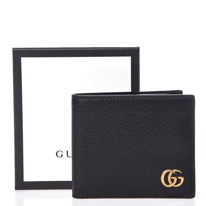 Gucci Calfskin Boar Effect GG Marmont Bi-Fold Wallet Black 8 of 8