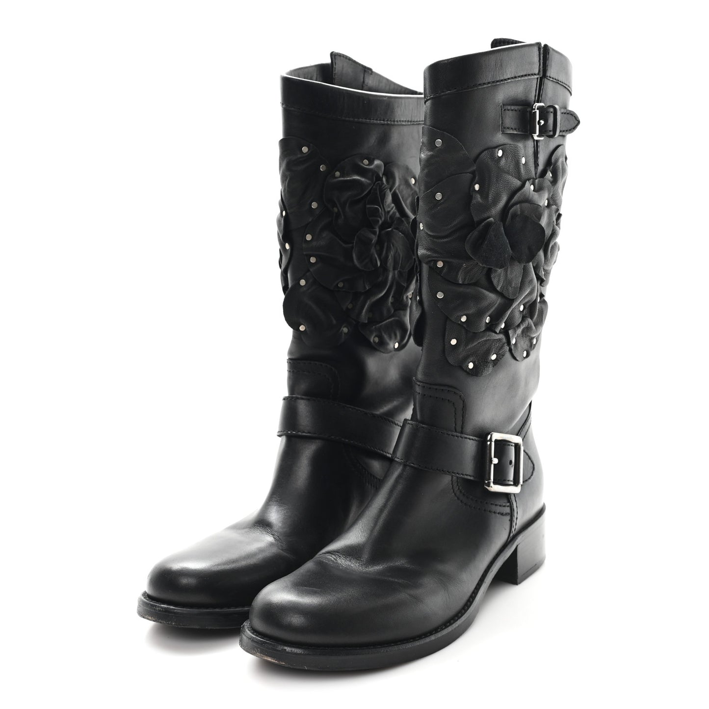 Calfskin Techno Couture Boots 38 Black