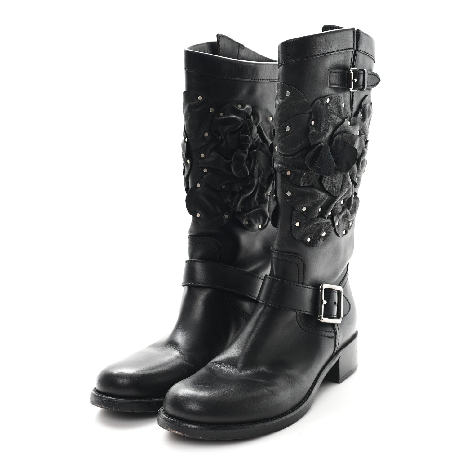 Valentino Garavani Calfskin Techno Couture Boots 38 Black 4 of 8