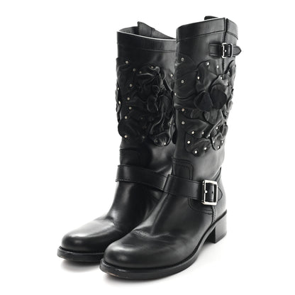 Valentino Garavani Calfskin Techno Couture Boots 38 Black 4 of 8