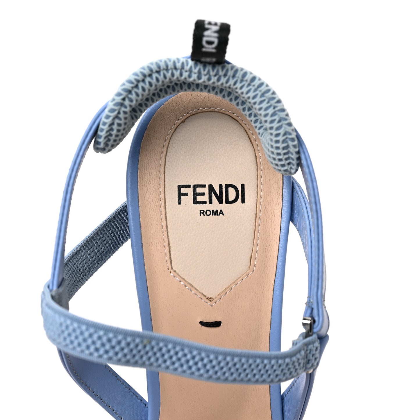 Mesh Vitello Ajour Embroidered Colibri Lite 85mm Slingback Pumps 37 Celeste Sky Pale Blue