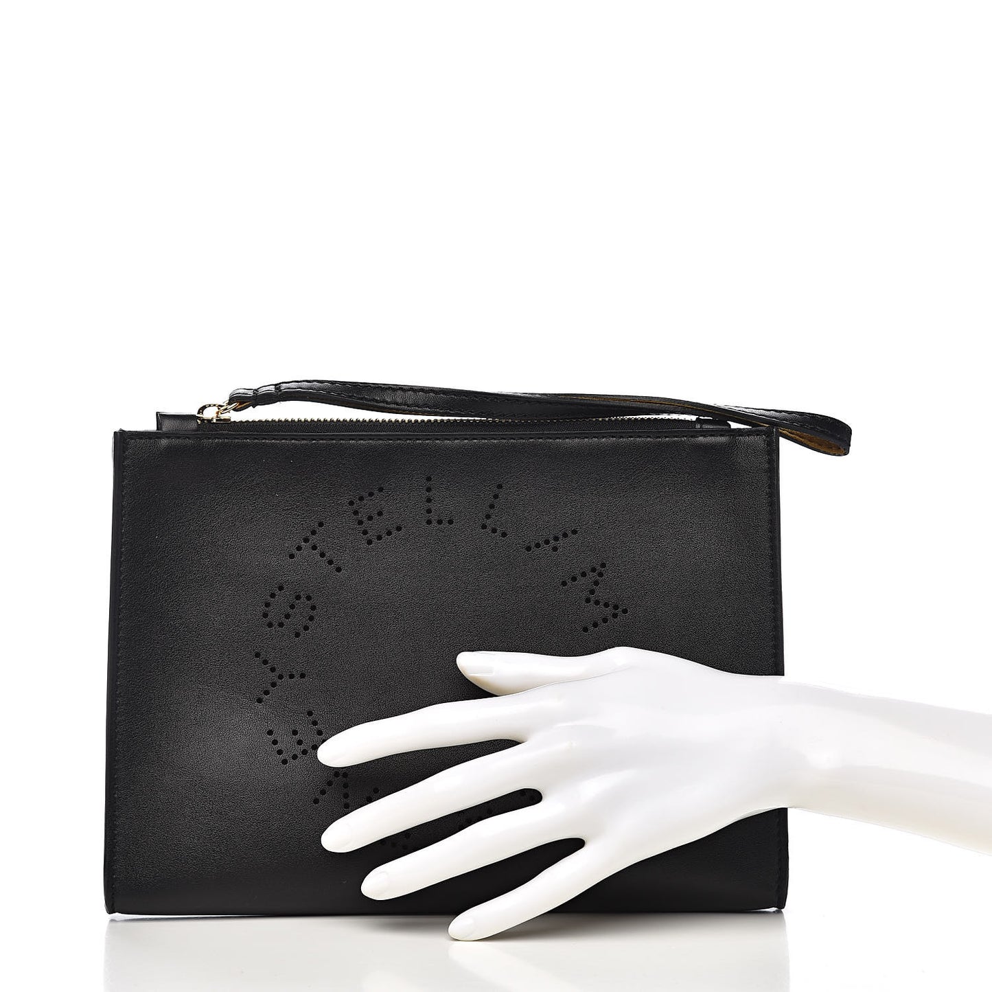 Alter Nappa Perforated Logo Pouch Black
