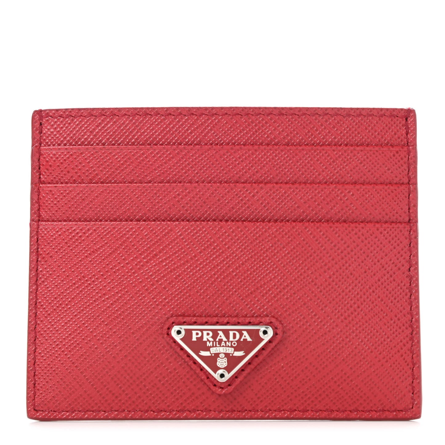 Saffiano Triangle Card Holder Red