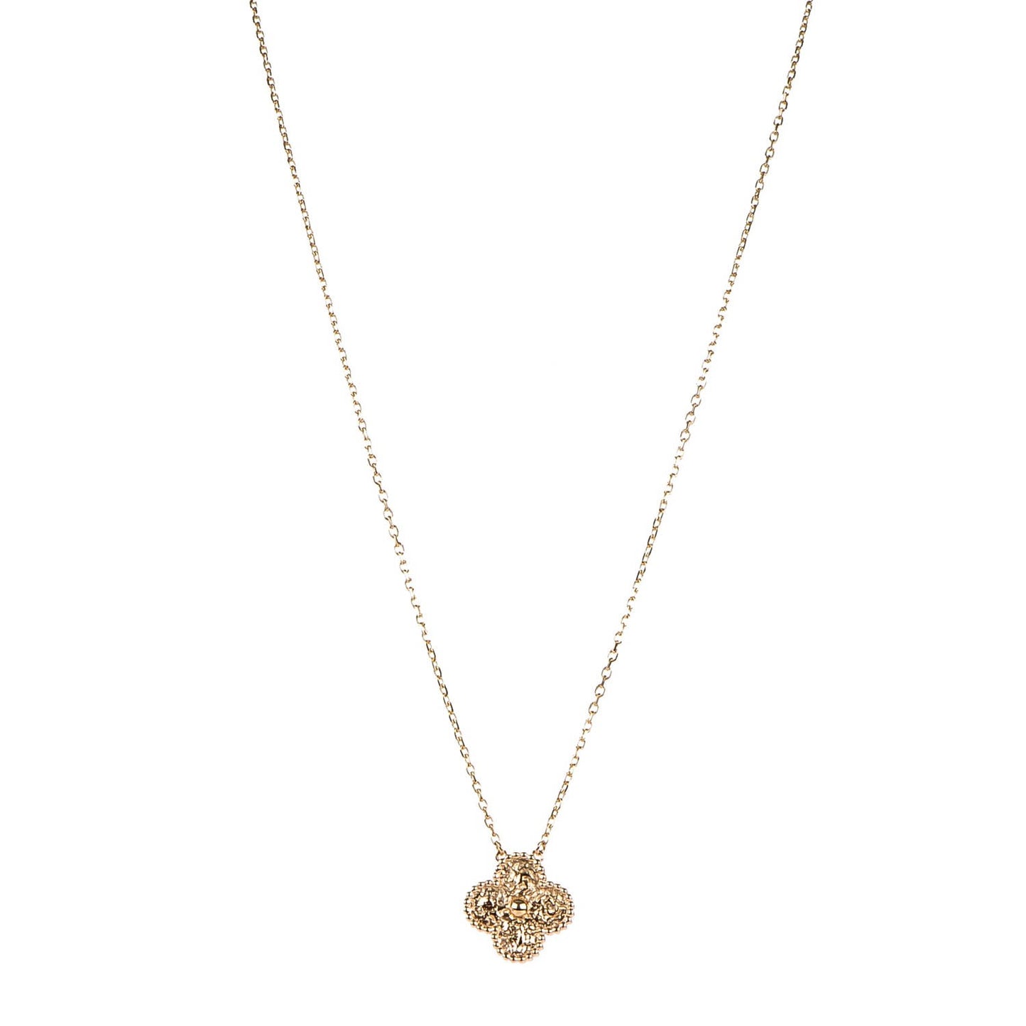 18K Rose Gold Vintage Alhambra Pendant Necklace
