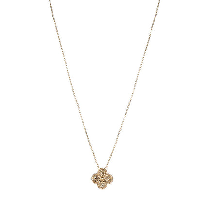 Van Cleef & Arpels 18K Rose Gold Vintage Alhambra Pendant Necklace 1 of 6