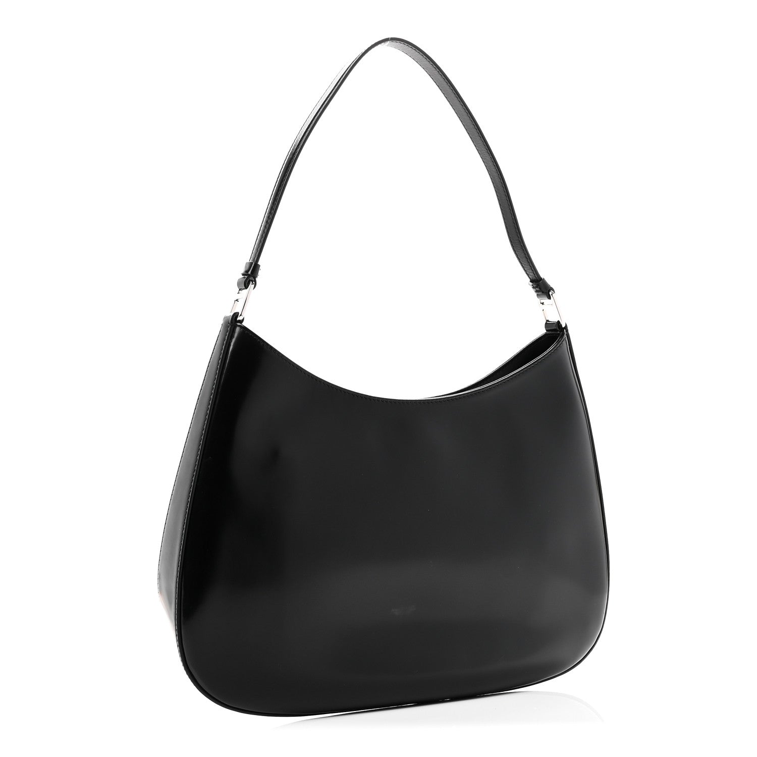 Prada Spazzolato Cleo Shoulder Bag Black 3 of 10