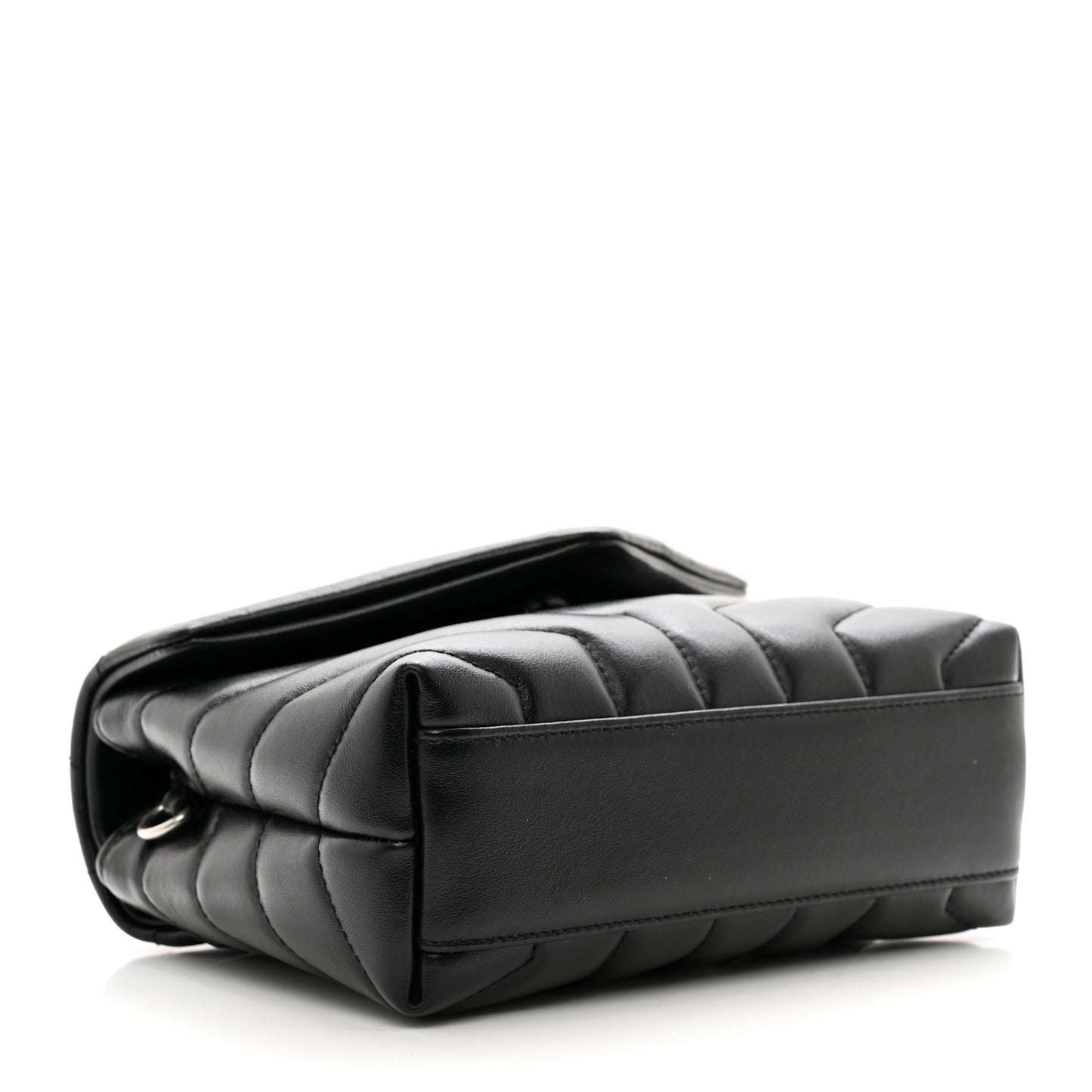 Calfskin Y Quilted Monogram Toy Loulou Crossbody Bag Black