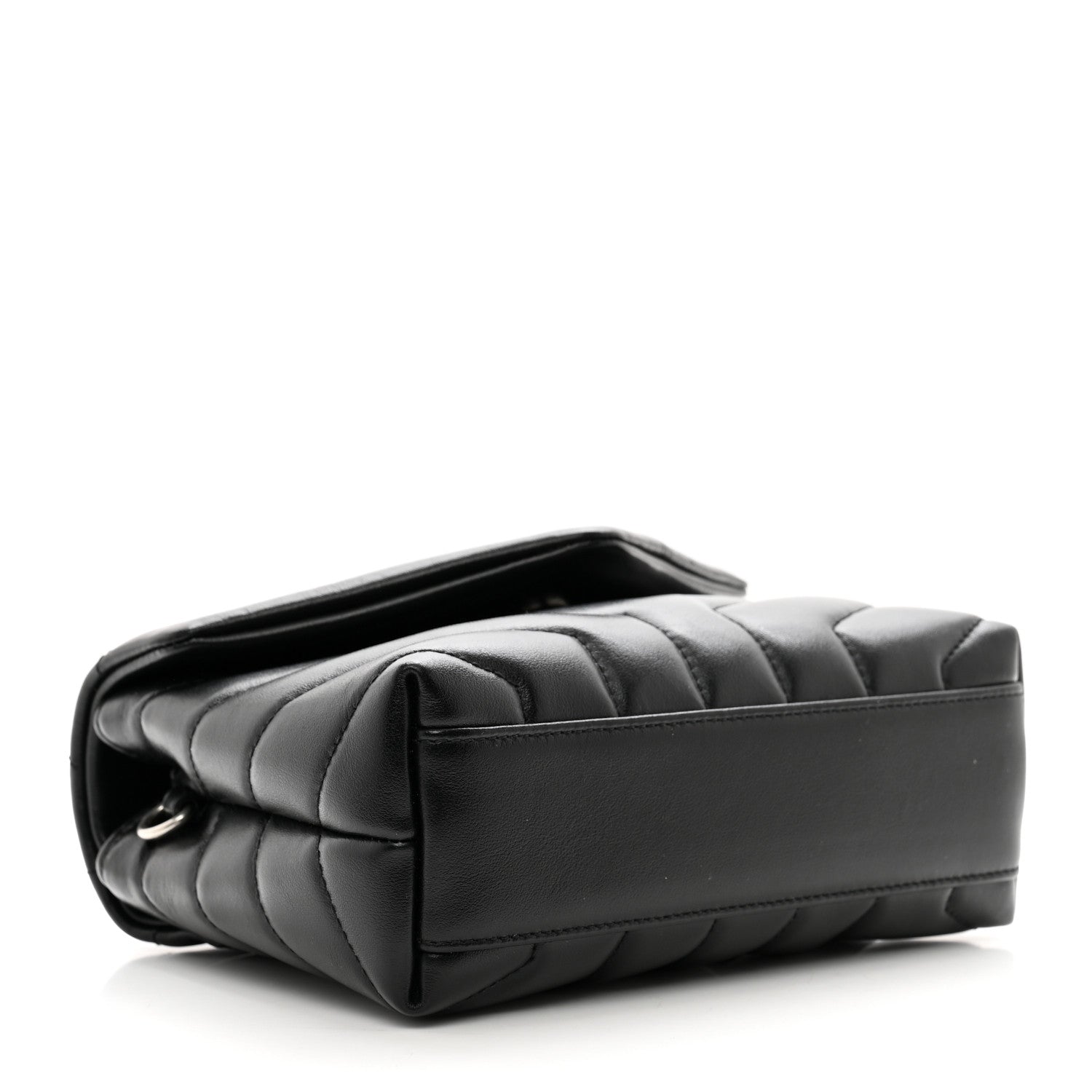 Saint Laurent Calfskin Y Quilted Monogram Toy Loulou Crossbody Bag Black 4 of 10