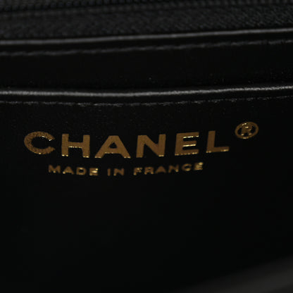 Chanel Shiny Caviar Quilted Mini Top Handle Flap Black 6 of 11