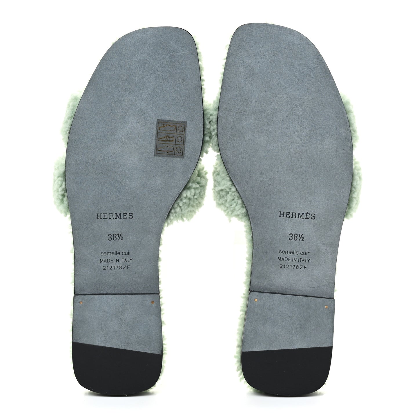 Woolskin Oran Sandals 38.5 Vert D’Eau