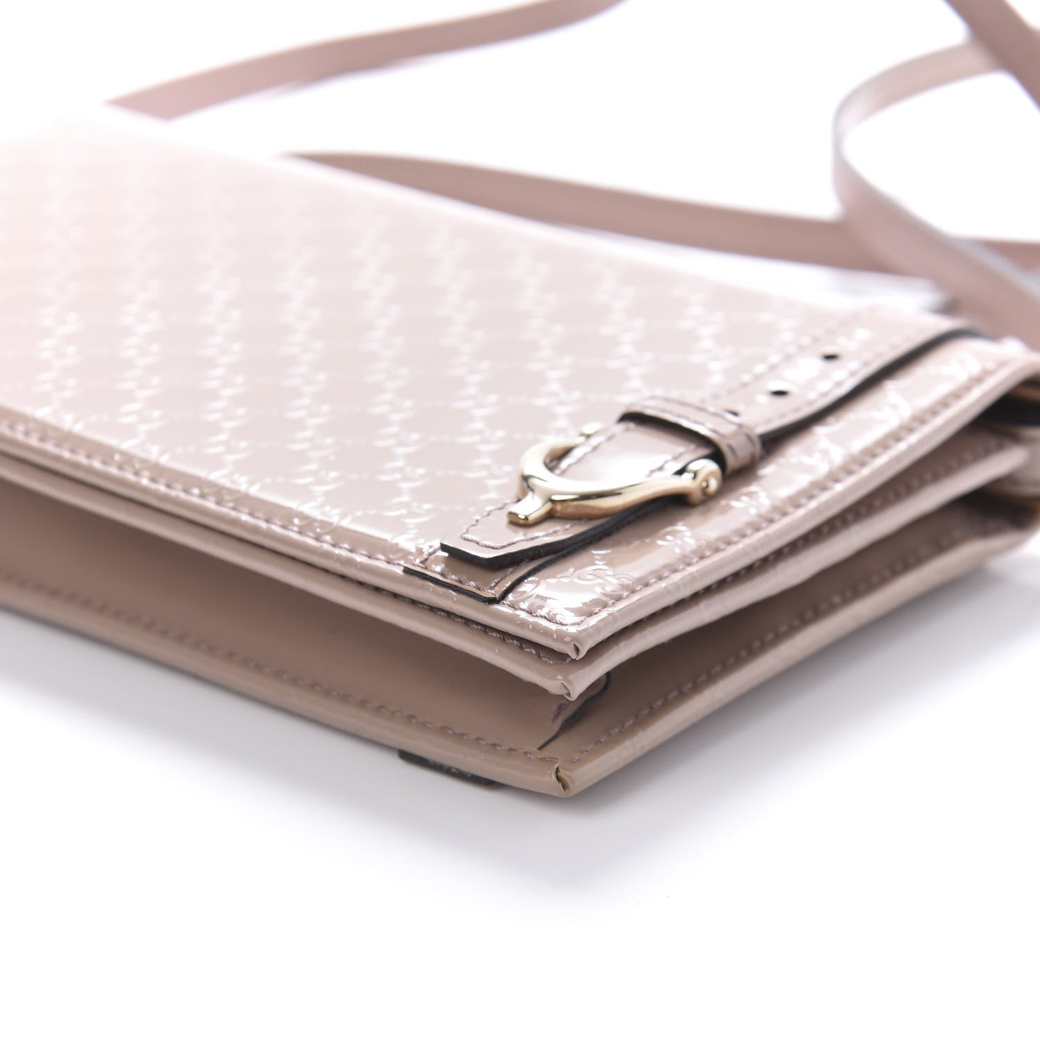 Gucci Patent Microguccissima Mini Nice Wallet Dark Cipria 7 of 9