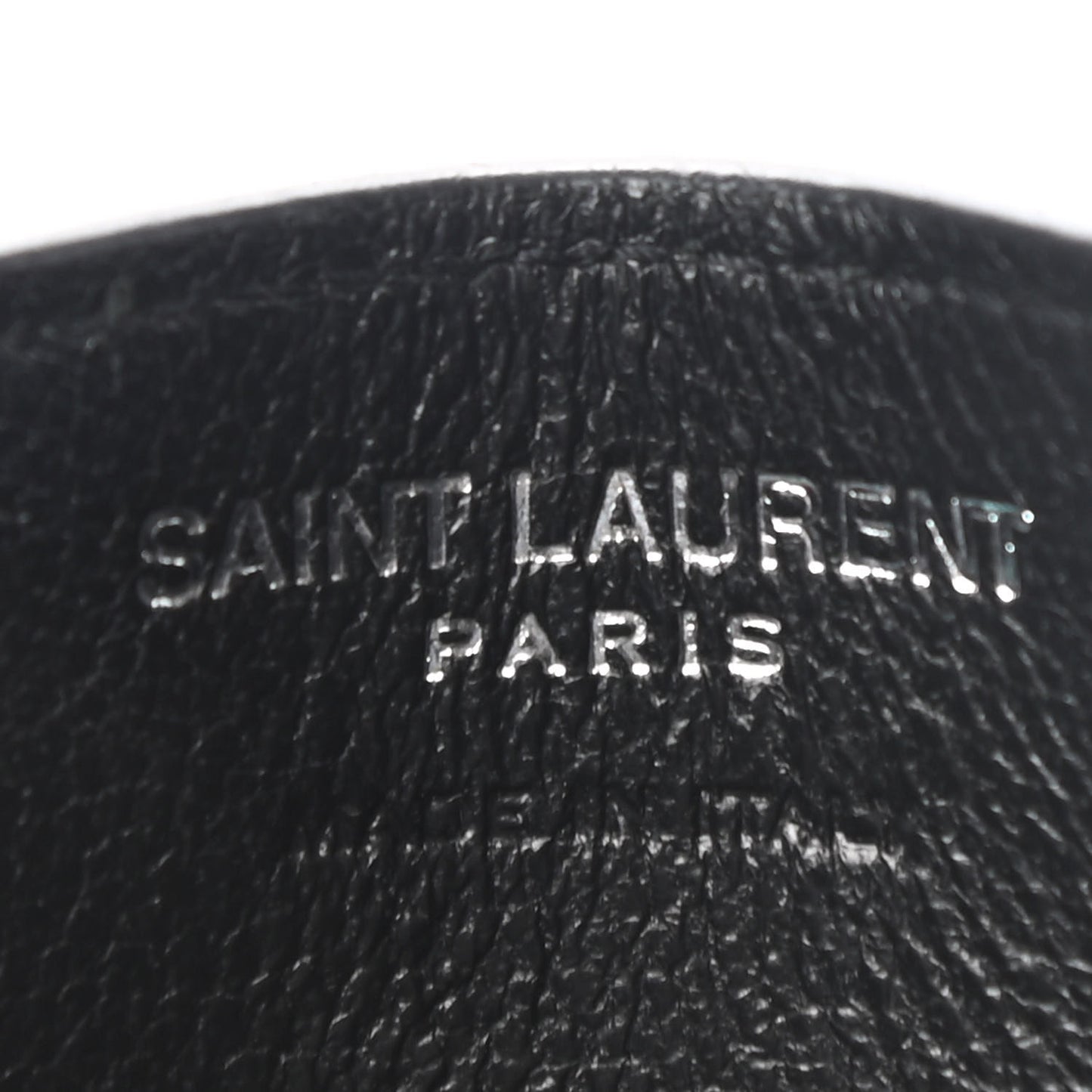 Grain De Poudre Matelasse Chevron Monogram Credit Card Case Black