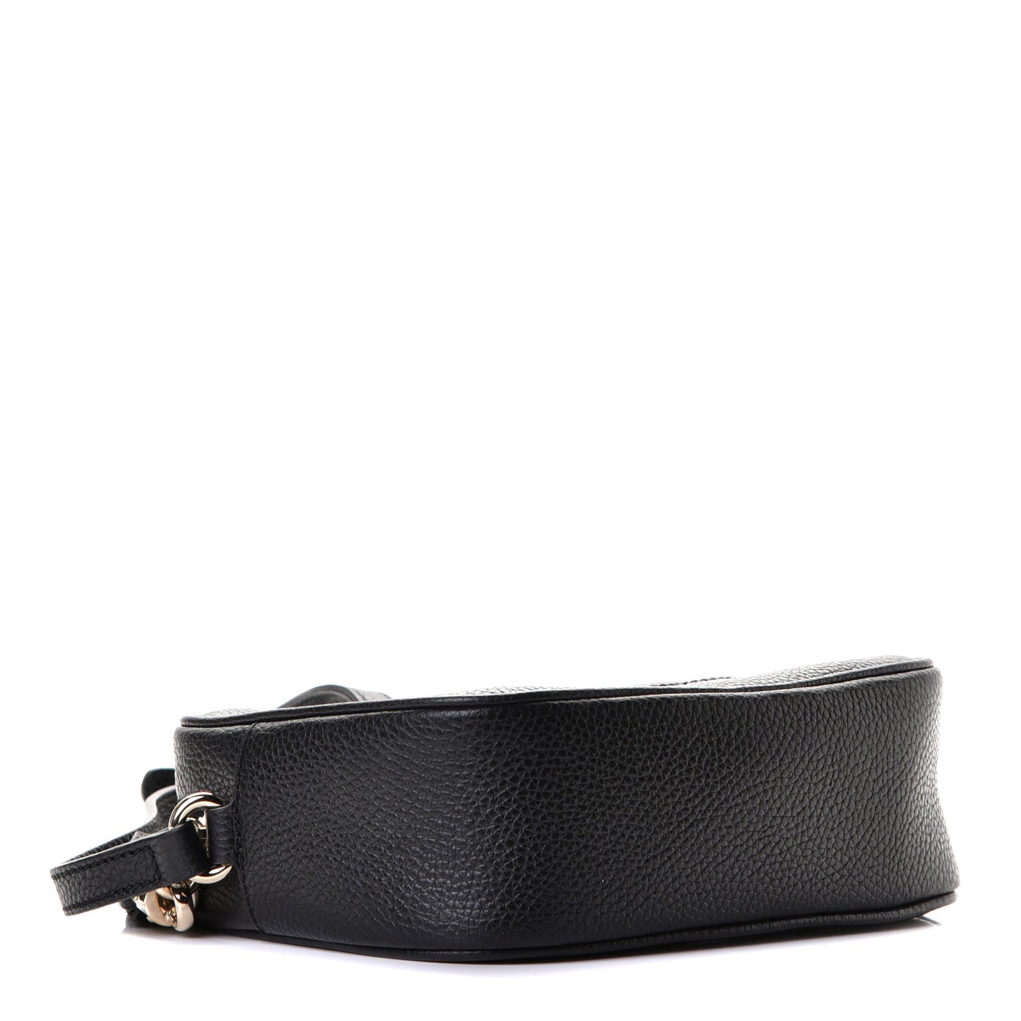 Pebbled Calfskin Small Soho Disco Bag Black