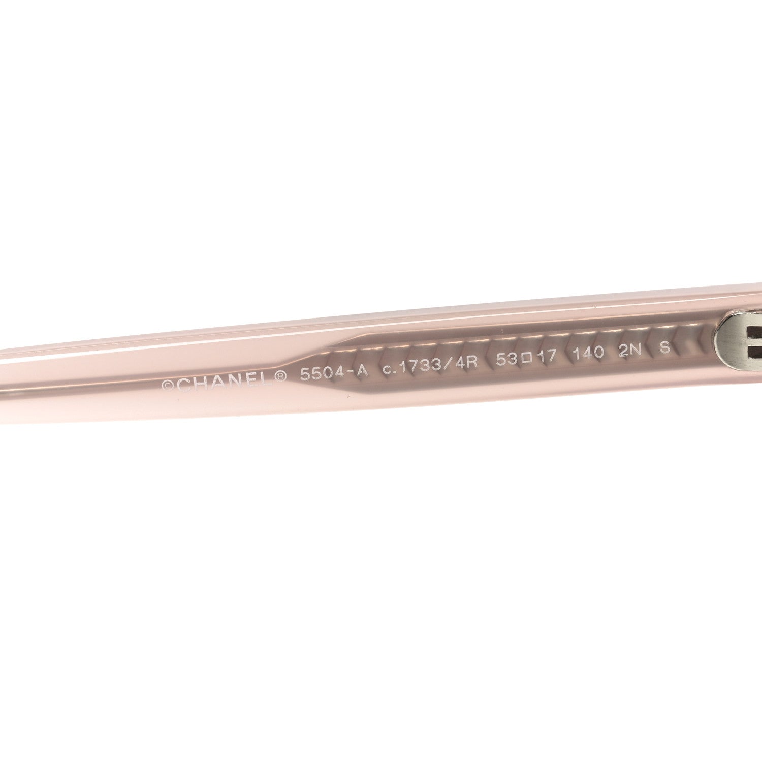 Chanel Acetate Rectangle Sunglasses 5504-A Light Pink 5 of 6