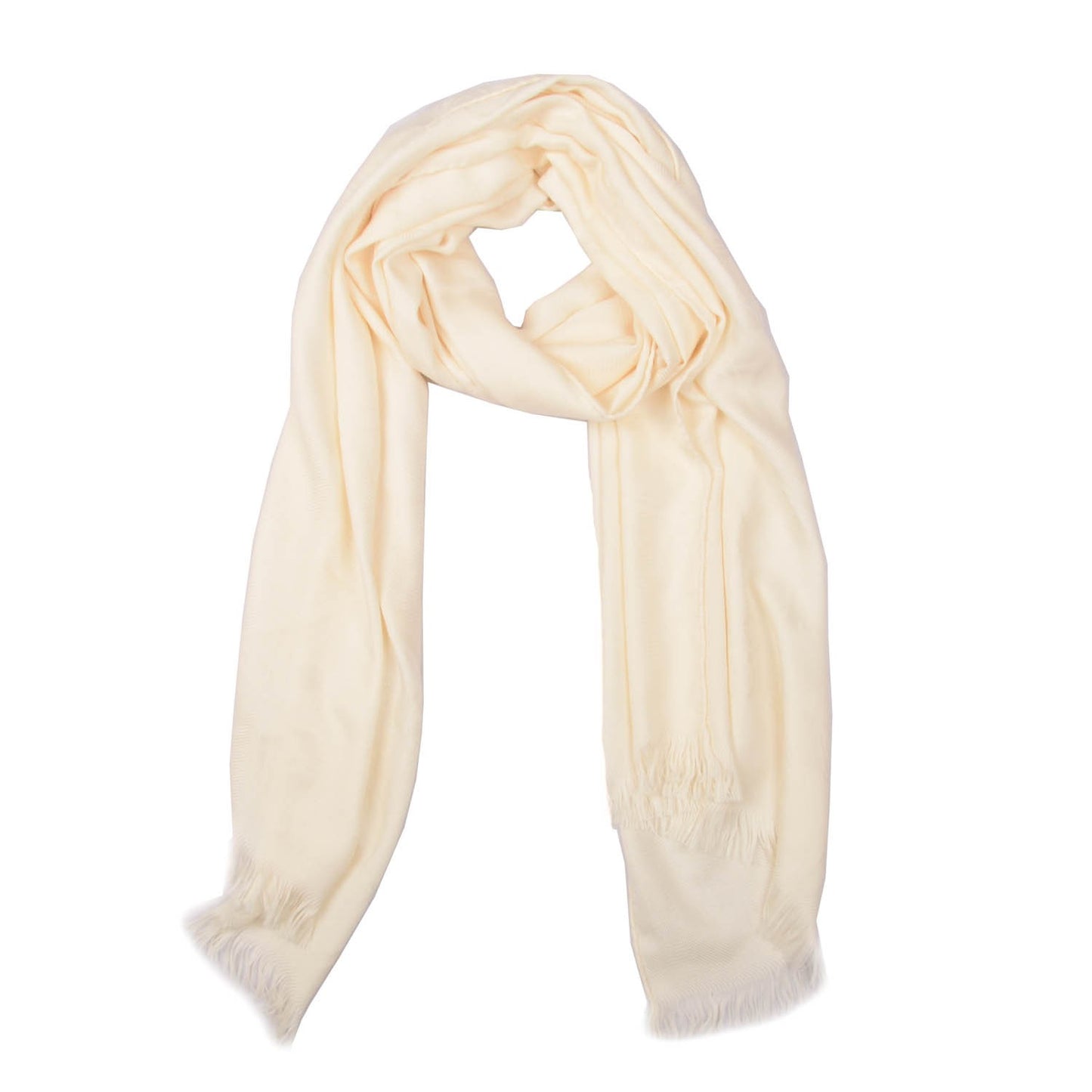 Cashmere Silk New Libris Stole Ivory