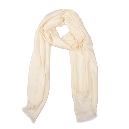 Hermes Cashmere Silk New Libris Stole Ivory 1 of 5