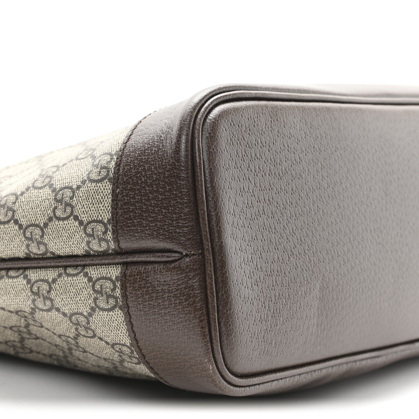 GG Supreme Monogram Textured Calfskin Small Ophidia Shoulder Tote Bag Beige Ebony New Acero