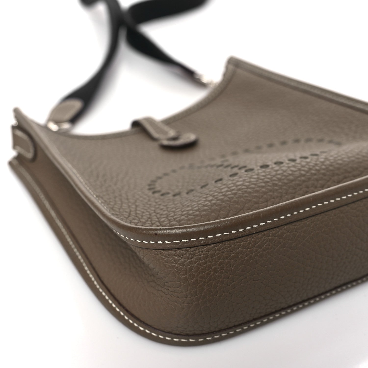 Hermes Taurillon Clemence Amazone Evelyne TPM Etoupe Bleu Indigo 8 of 10